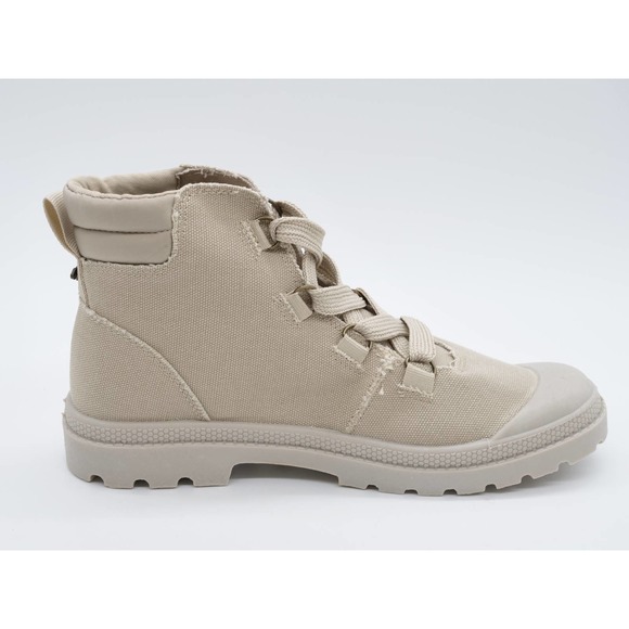 Rocket Dog Combat Boots Womens 10 Beige Canvas Lace Up Piper Memory Foam Comfort - Picture 3 of 11